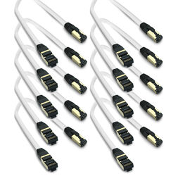 10x Cat 8.1 Patchkabel 0,5 m Netzwerkkabel Ethernet Netzwerk Patch Kabel Lan