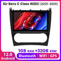 Für Mercedes Benz W203 W209 Android 12 Autoradio GPS Navi WiFi 1+32 DAB+RDS SWC