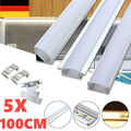 5X 100cm LED Profil Aluprofil Alu Schiene Leiste Profile für LED-Stripe Ioqdyedy