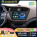 DAB+ 4+64GB Für Hyundai i20 2015-2018 CarPlay Android 15 Autoradio GPS Navi Kam