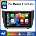 9"Android 13 Autoradio GPS Navigation Bluetoopth CARPLAY Für Mazda6 2007-2012
