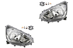 Scheinwerfer Set Halogen passend für Mitsubishi Space Star 12 12-20 H4 Nebel .