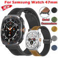 Magnet Silikon + Leder Armband für Samsung Galaxy Watch Ultra 47mm Ersatz Band