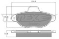 TOMEX Brakes Bremsbelagsatz, Scheibenbremse TX 12-41 für FIAT LANCIA