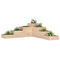 Pflanzentreppe 4 Stufen 106x104,5x36 Cm Massivholz Kiefer