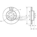 2x Tomex Brakes Scheibenbremse vorne TX70-98 7098 MB699282 MB699283 MB950922