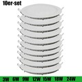 10 x LED Einbaustrahler Panel Decken Spot Wandleuchte Ultraslim Deckenleuchte