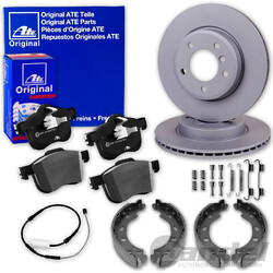 ATE BREMSSCHEIBEN + BELÄGE + HANDBREMSE HINTEN passend für BMW 5er E39 LimoHA 298x20mm // NUR passend für 5er Limousine