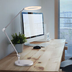 Tischlampe Schreibtischlampe Nachttischleuchte beweglich LED Leselampe H 80 cm