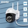 ZOSI 5MP Funk Überwachungskamera Außen PT Schwenkbar Audio IP Kamera Nachtsicht