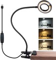 Klemmleuchte dimmbar Schreibtischlampe Leselampe flexibel USB Tisch-Lampe 48LED