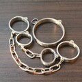 Edelstahl Handschellen Fußfesseln Fesseln Fesselset Halsband Sklave Roleplay SM