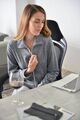 Damen Freizeitjacke mit Glitzer Hoher Baumwollanteil Hausjacke Mantel Sweatshirt