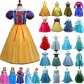 Kinder Mädchen Anna Elsa Schneewittchen Prinzessin Kleid Party Kostüm Cosplay