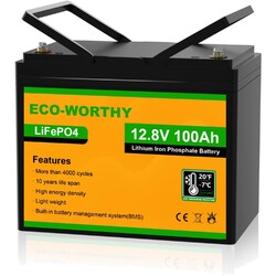 LiFePO4 Batterie 100Ah 12V Solar Wohnmobil BMS langlebig