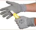 10er PACKUNG PU beschichtete HPPE Strickhandgelenk handflächenbeschichtete schnittfeste Handschuhe