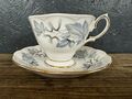 Vintage Royal Albert Teetasse & Untertasse Silber Ahornknochen China