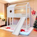 Hochbett Etagenbett Kinderbett 90x200cm Doppelstockbett Rausfallschutz Kiefer