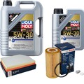 BOSCH Inspektionspaket 6 L Liqui Moly Special Tec F 5W-30 für Volvo XC60 156 D5