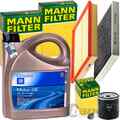 MANN INSPEKTIONSPAKET+5L ORIGINAL 5W30 MOTORÖL passend für OPEL ASTRA G ZAFIRA A