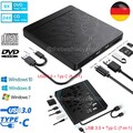 7 in 1 USB 3.0 Externes CD/DVD Laufwerk Brenner Player mit Type C für Laptop PC