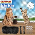 6x3m 8x3m Katzenschutznetz katzennetz Stahl Drahtverstärkt Balkonnetz Reißfestes