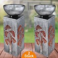 LUXUS LED AUßENLEUCHTE 2er SET AUßENLAMPE GARTENLEUCHTE SOLARLEUCHTE 80463811