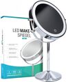 Kosmetikspiegel mit 10-facher Vergrößerung und LED-BeleuchtungTischspiegel Di...