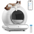 Selbstreinigende Katzentoilette mit Müllsäcke für Mehrere Katzen 65L Katzenklo