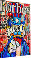 Leinwand Bilder Dagobert Duck Pop Art Wandbilder -Hochwertiger Kunstdruck