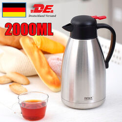 2L Isolierflasche Edelstahl Thermosflasche Kaffeebecher Thermoskanne Thermo