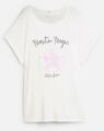 T-Shirt mit maritimem Druck Gr. 52/54 Wollweiß Bedruckt Damenshirt Top Bluse Neu