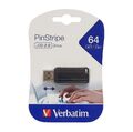 Verbatim PinStripe 49065 USB Stick 64GB Speicherstick Drive  schwarz USB 2.0 OVP