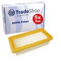5x Hepa-Flachfaltenfilter für Kärcher Asche- und Trockensauger 6.415-953.0