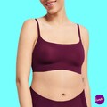 SLOGGI Damen Zero Feel 2.0 Ultra BH, Wireless Seamless, Claret, UK S+ | EU 38