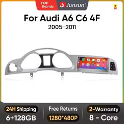 Carplay Android 13 Autoradio 8.8" GPS Für Audi A6 C6 4F MMI 2G 2004-2011 6+128GB