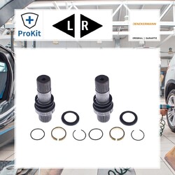 2x ORIGINAL® Denckermann Steckwelle, Differential Vorne, Links, Rechts für VW