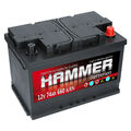 HAMMER 12V 74 Ah 660A EN Autobatterie ersetzt 66Ah 68Ah 70Ah 72Ah 75Ah 80Ah 85Ah