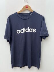  T-Shirt Adidas Essentials bestickt lineare Schreibweise Logo marineblau GL0062 Größe M
