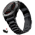 Luxus Titan Metall Armband für Garmin Fenix 7X 7 6 6X Pro 5 5X 3HR S60 Quick Fit