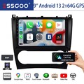 Android 13 Autoradio Für Mercedes Benz C-Klasse W203 W209 2005-2009 DAB+ KAM GPS