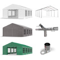 Partyzelt 3x2-6x12 PE Pavillon Gartenzelt Zelt Festzelt Bierzelt Eventzelt NEU S