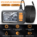 Endoskop mit 4.3'' LCD 1080P HD Inspektionkamera IP67 8mm Endoscope+8LED 2600mAH