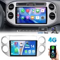 DAB+ 6+128G Für VW Tiguan 5N 2007-2016 Autoradio GPS NAVI Carplay Android 14 SWC