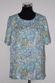 Peter Hahn Schlupfbluse Bluse Blusenshirt 100% Viscose Paisley Kurzarm Gr 46 Top