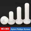 M3 M4 M5 M6 M8 Kunststoff Linsenkopfschrauben Kreuzschlitz Schrauben Weiß Nylon
