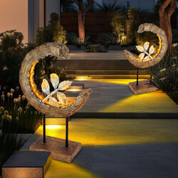Außenlampe Solarleuchte Gartenlampe LED Terrassenleuchte Erdspieß H 52cm 2er Set