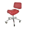 Sattelhocker mit Lehne Arbeitshocker Praxishocker Drehhocker Friseur Praxis