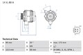 BOSCH Lichtmaschine Generator Lima 0 986 082 040 +69.37€ Pfand für TOYOTA HILUX