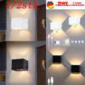 1/2pcs LED Wandlampe 7W Cube Würfel Akku Wandleuchte Bewegungsmelder Up Down